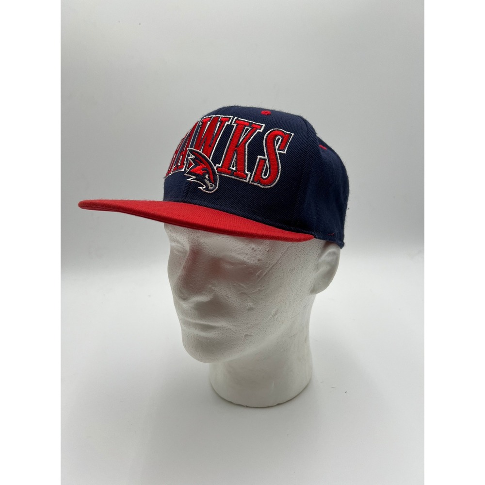 Adidas Atlanta Hawks NBA Snapback Hat Navy Blue Red Embroidered Flat Brim‎ Cap